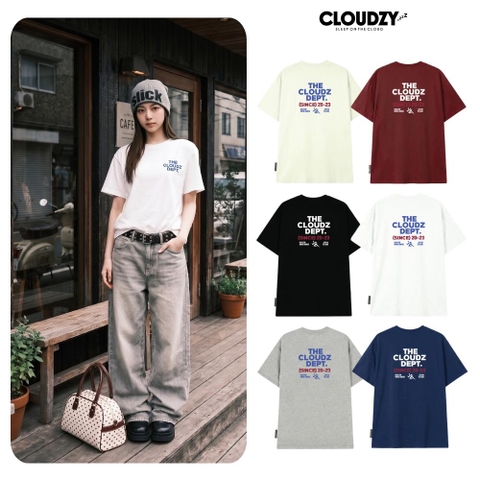 [NEW] Áo thun oversize CLOUDZY in chữ vải cotton 100% 250gsm form rộng nam nữ áo phông local brand streetwear basic DEPT