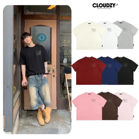 [NEW] Áo thun boxy CLOUDZY in hình máy tính retro 100% cotton 250gsm dày dặn áo phông form rộng nam nữ unisex END