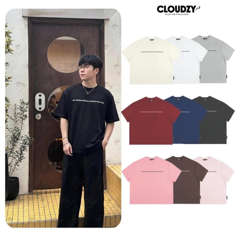 [NEW] Áo thun boxy CLOUDZY in chữ 100% cotton 250gsm dày dặn áo phông form rộng nam nữ unisex local brand TRUE