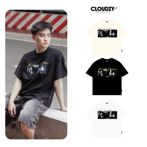 Áo thun boxy tay lỡ nữ nam unisex phông basic Cloudzy local brand form rộng teen cotton AT MOONLIGHT