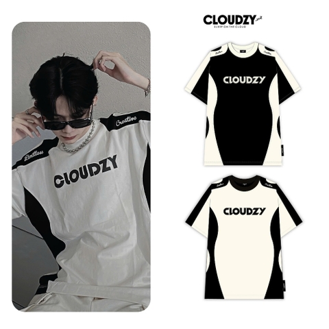 Áo thun phối unisex màu nam nữ tay lỡ phông phối màu form rộng basic theo trend local brand Cloudzy cổ tròn oversize SPY