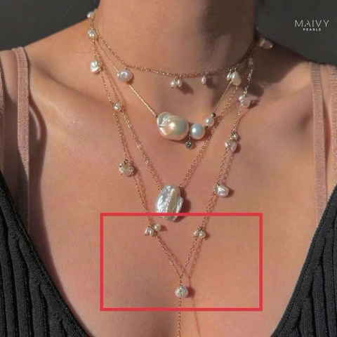 Dây chuyền dáng dài keshi