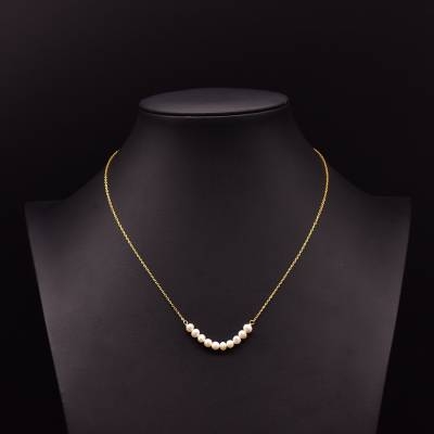 123 -*Dây chuyền hạt 4mm trước cổ