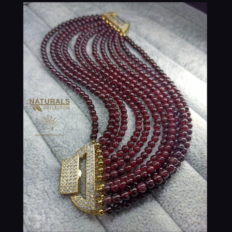 Dây chuyền hạt tròn thạch đá lựu