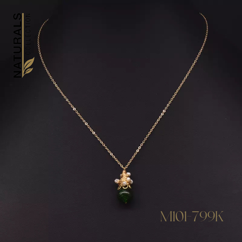 101 -*Dây chuyền hạt đá phỉ thúy