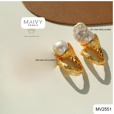 MV2551 - Nhẫn mặt trai dị phụ kiện bạc 925 mạ vàng 18k kiểu dáng hiện đại , cá tính , độc đáo