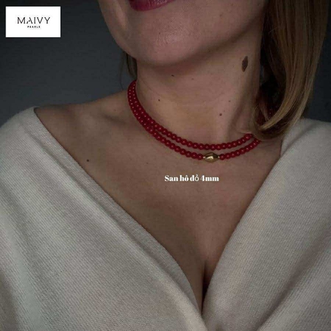 MV319- dây chuyền san hô 4li 2 sợi