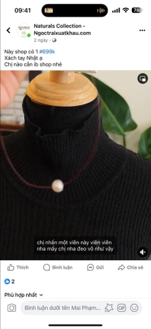 dây chuyền 1 hạt dây cước