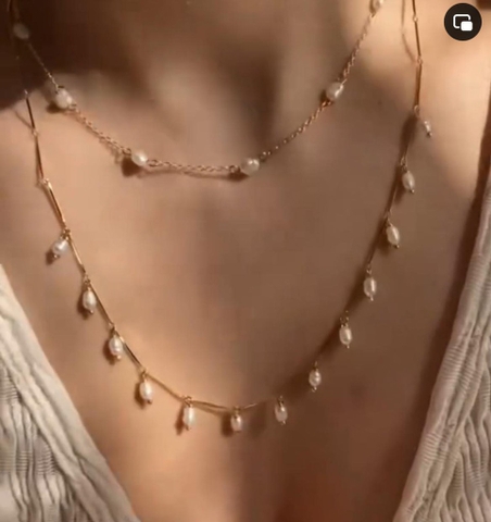 Dây chuyền tua rua hạt rời 50cm