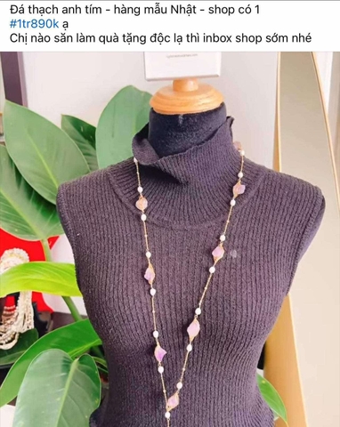 409 dây chuyền thạch anh dài