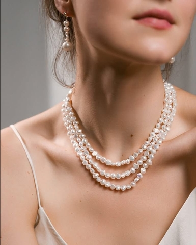 dây chuyền baroque 3 sợi