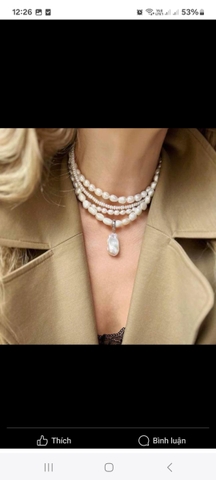 395-Dây chuyền 4 sợi mix mặt BRQ