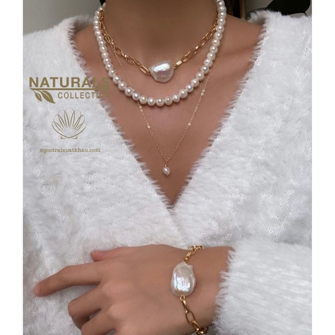 Dây chuyền 1hạt baroque