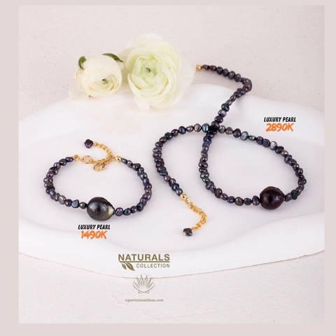 247 Dây chuyền keshi lông công nhấn BRQ