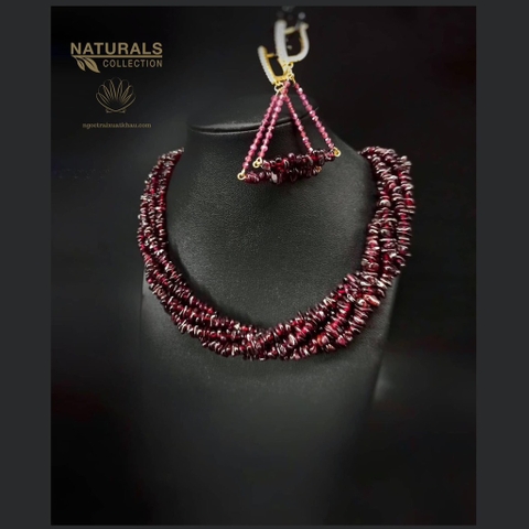 Dây chuyền thạch lựu đỏ