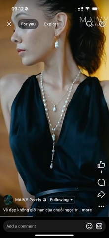 dây chuyền gạo mix trai tròn mặt baroque