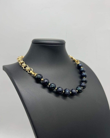 Dây chuyền ngọc trai đen 10- 12li