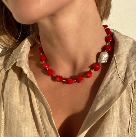 dây chuyền san hô mix boraque