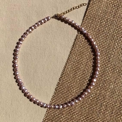 393-Dây chuyền hồng ánh tím