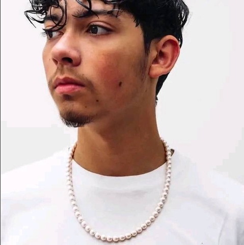 374-dây chuyền nam trắng