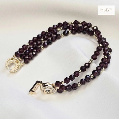 MV2257 - Lắc tay 3 sợi đá tím