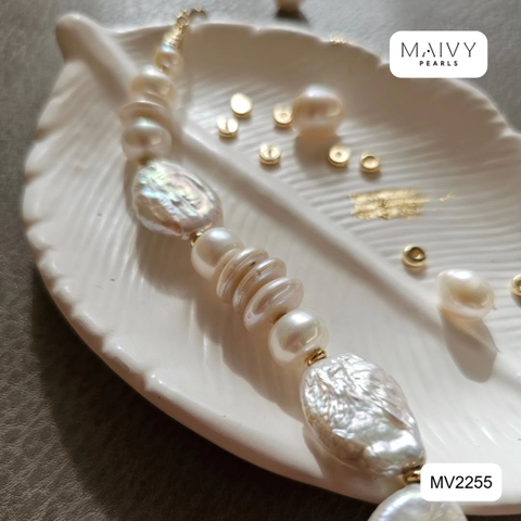 MV2255- Lắc tay đơn mix nhiều loại hạt
