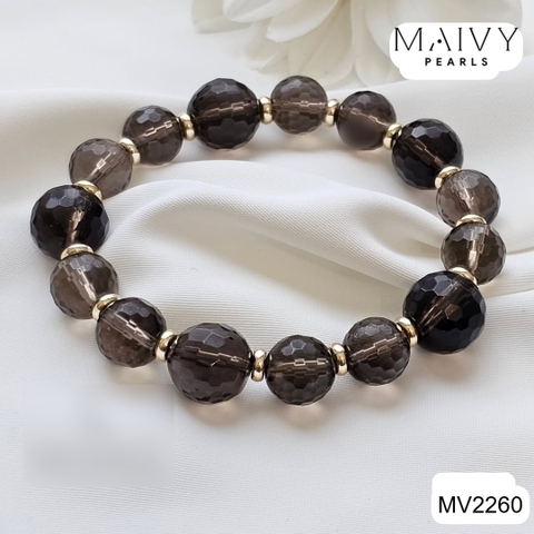 MV2260- Lắc Tay Thạch Anh Khói - Xua Tan Mệt Mỏi, Mang Lại Bình Yên