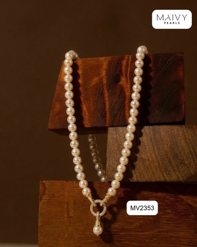 MV2353 - Set ngọc trai mặn akoya sz 6-7mm kèm mặt
