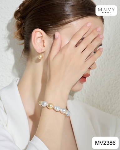 MV2386 - Lắc tay Baroque mix màu tứ quý