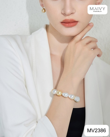 MV2386 - Lắc tay Baroque mix màu tứ quý