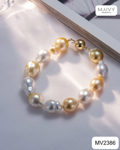 MV2386 - Lắc tay Baroque mix màu tứ quý