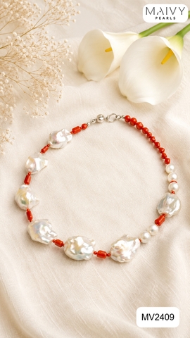 MV2409-✨ Sắc đỏ kiêu kỳ, điểm tô nét sang trọng và quý phái - Maivy Pearls ✨