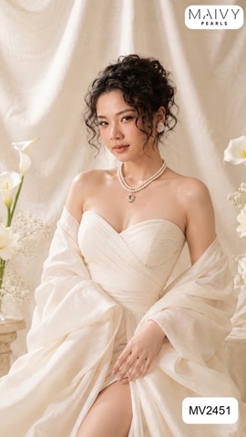 MV2451 - Dây chuyền đôi mix mặt đá Hương Trăng