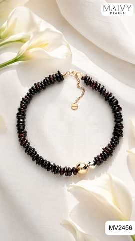 MV2456 - Dây chuyền thạch lựu mix charm