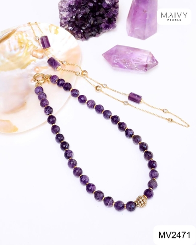 MV2471- Set đá thạch anh tím gồm nhiều sản phẩm