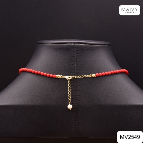 MV2549 - Set san hô đỏ tự nhiên kết hoa gồm dây chuyền/lắc/nhẫn/bông tai