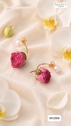 MV2569-✨ Bản hòa tấu ngọt ngào của ngọc trai và đóa hồng kiêu sa - Maivy Pearls ✨
