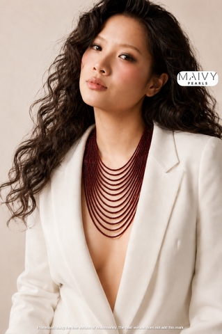 MV2587 -✨ Sức hút sắc đỏ quyền lực và kiêu kỳ - Maivy Pearls ✨