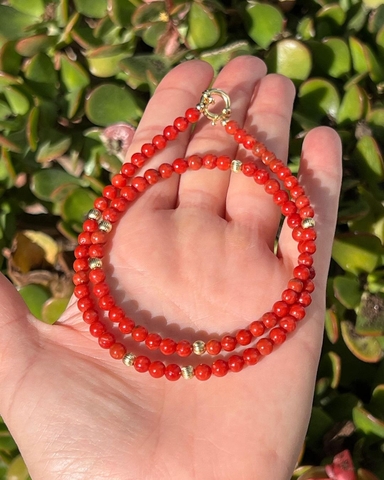 276-*dây chuyền an hô đỏ 3-4li