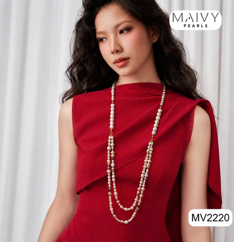 MV2220- Dây Chuyền Ngọc Trai Dáng Dài Mix Nhiều Màu