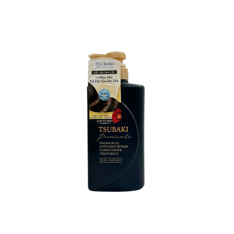 Dầu xả Tsubaki Premium phục hồi hư tổn, giảm gãy rụng 490ml (màu đen)