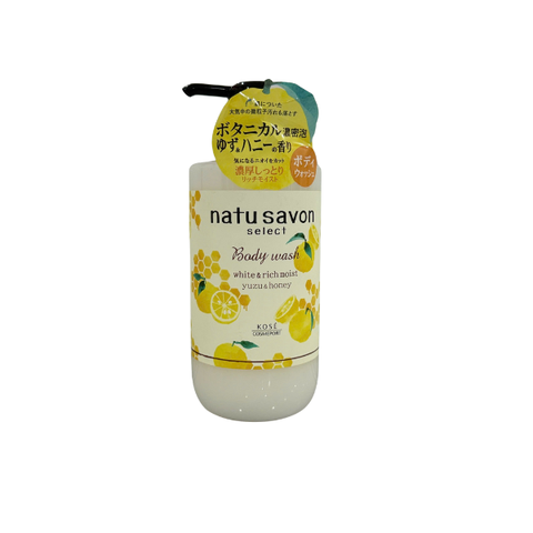 Sữa tắm tạo bọt làm mềm mịn da Softymo Natu Savon chai 500ml (nhiều mùi) (Cam Yuzu và mật ong)