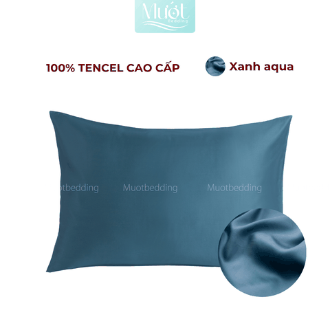Vỏ gối nằm Lụa Tencel 60s kích thước 48x74 60x80 45x130 cm trơn màu Mướt Bedding áo gối 100% Tencel cao cấp