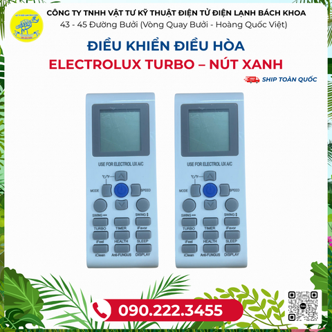 Điều khiển ĐIỀU HÒA Electrolux Turbo –  Nút Xanh