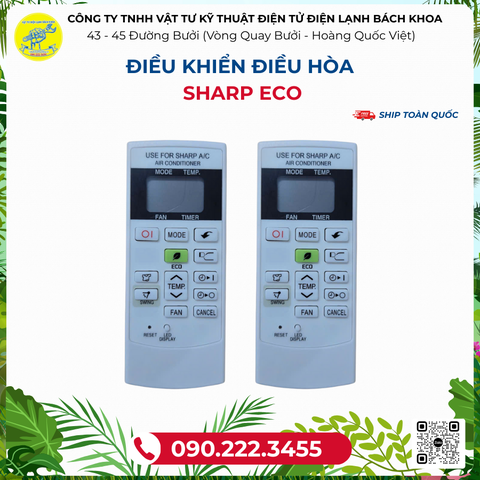 Điều khiển ĐIỀU HÒA  Sharp Eco - 090.222.3455