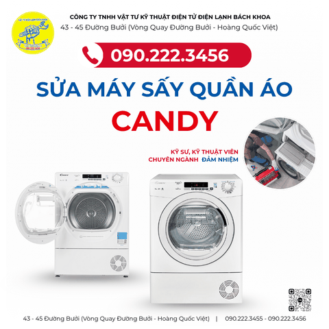 Sửa Máy Sấy Quần Áo CANDY Tại phố Quán Thánh - 0902223456