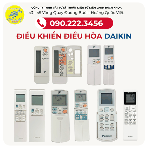 Địa chỉ bán điều khiển điều hòa Daikin chính hãng Tại phố Đội Cấn - 0902223456