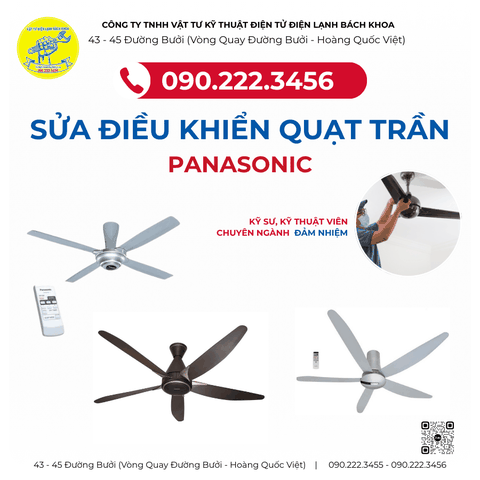 Sửa chữa Điều khiển Quạt trần Panasonic Tại đường Nguyễn Văn Huyên - 0902223456