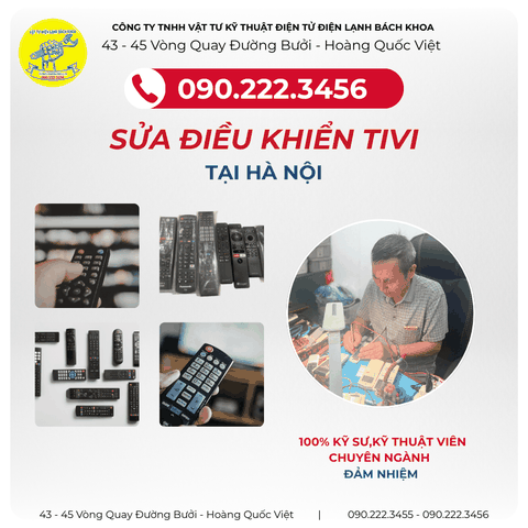 Cửa hàng chuyên sửa khiển Tivi Tại phố Quán Thánh - 0902223456