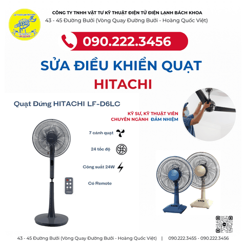 Địa chỉ sửa điều khiển quạt Hitachi Tại đường Tố Hữu - 0902223456